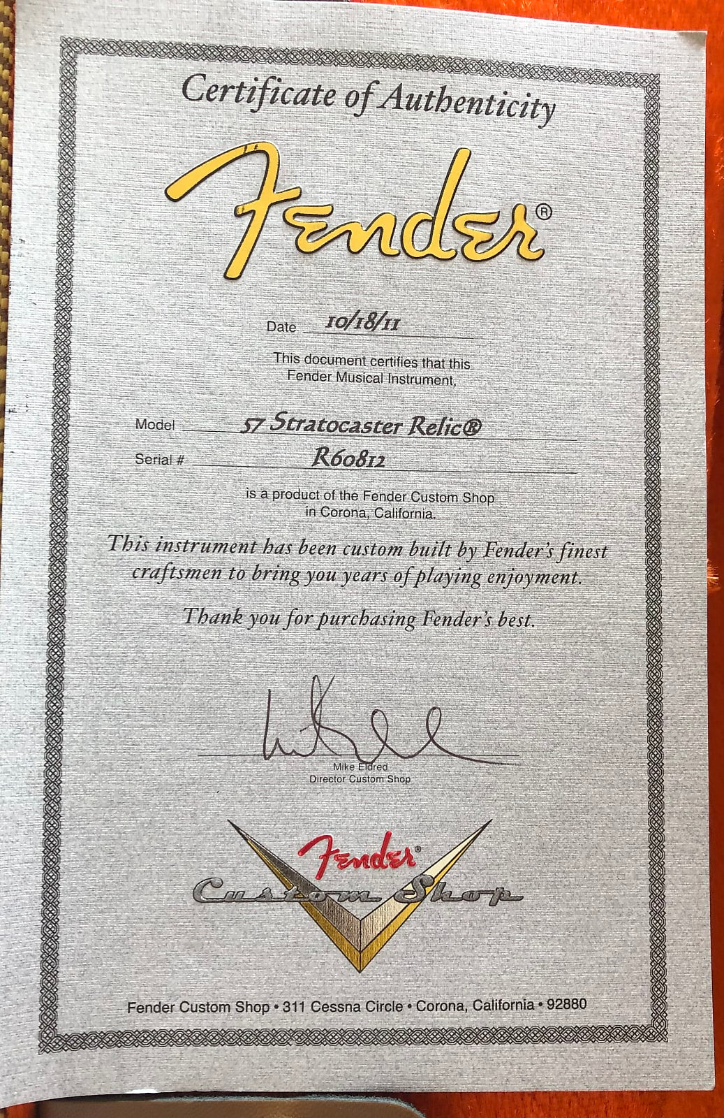Fender 57 Stratocaster Relic 2011 - Black