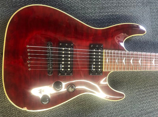 Schecter Omen Extreme 7 string 2006 - Dark Cherry Flame
